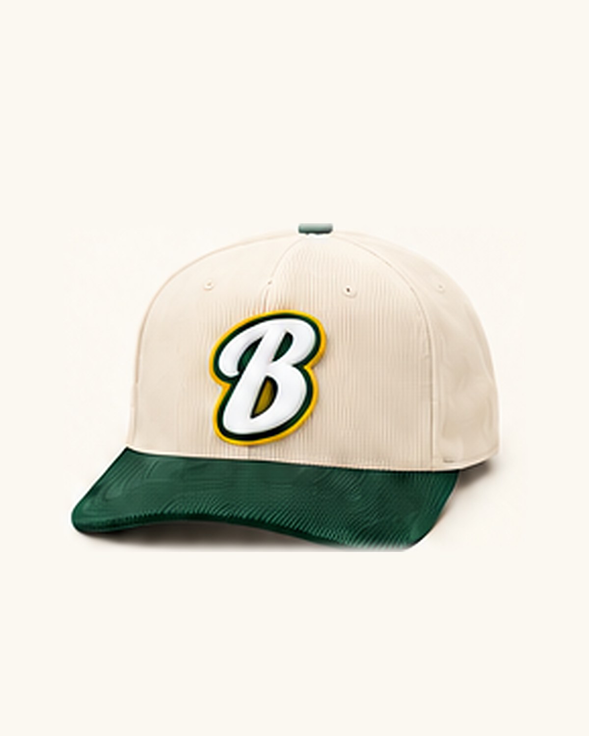 Corduroy K Frame Cap — Natural / Forest