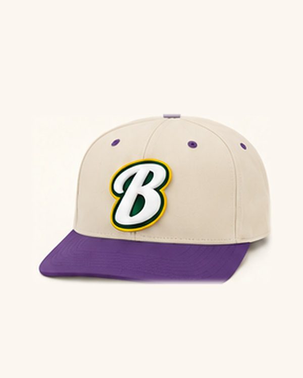 Legacy Snapback — Stone / Purple