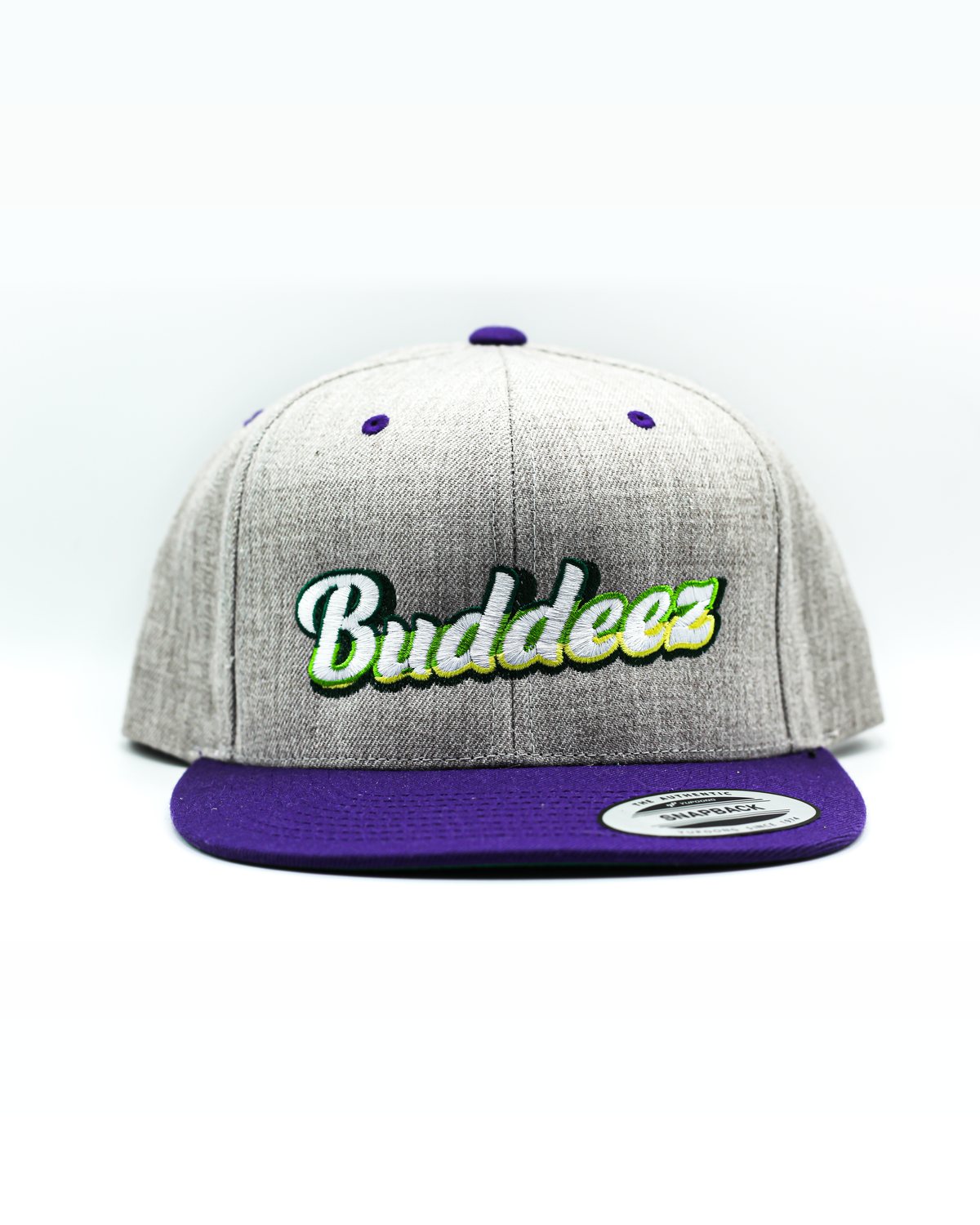 Script Snapback — Gray / Purple