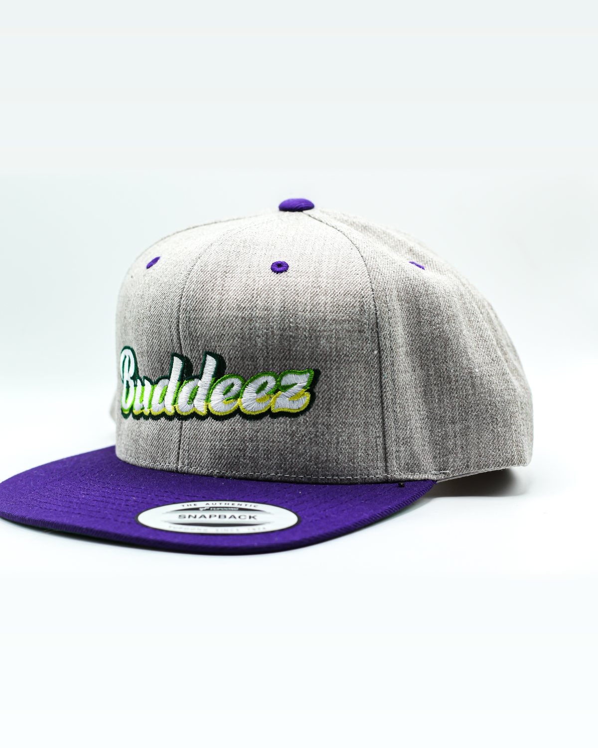 Script Snapback — Gray / Purple
