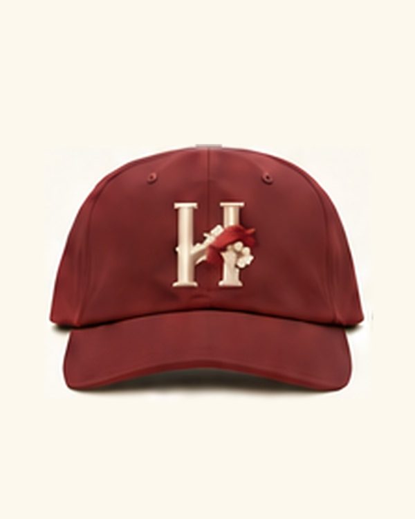 Adams Dad Hat — 3D H — Burgundy