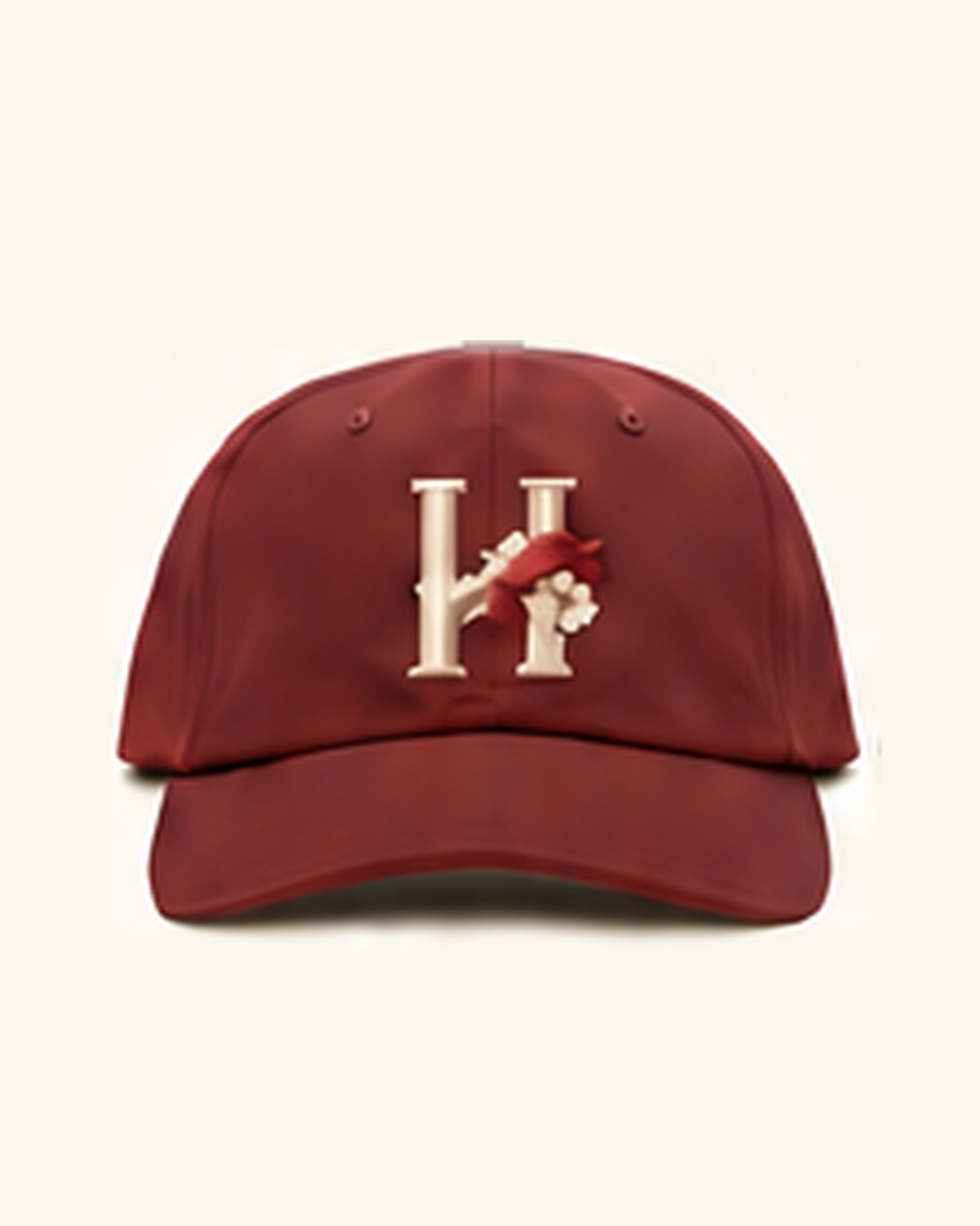 Adams Dad Hat — 3D H — Burgundy