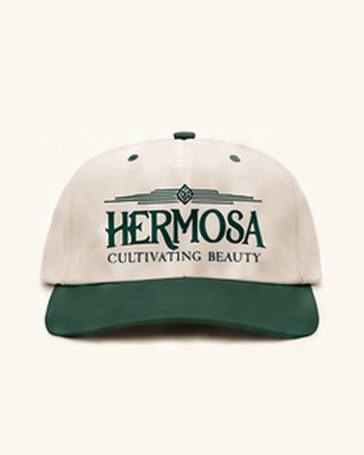 Legacy Snapback — Stone / Dark Green